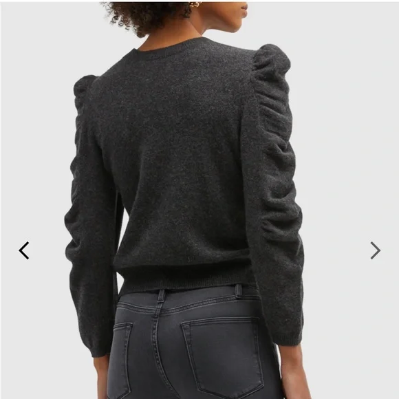 FRAME
Shirred-Sleeve Cashmere Sweater - Picture 6 of 9